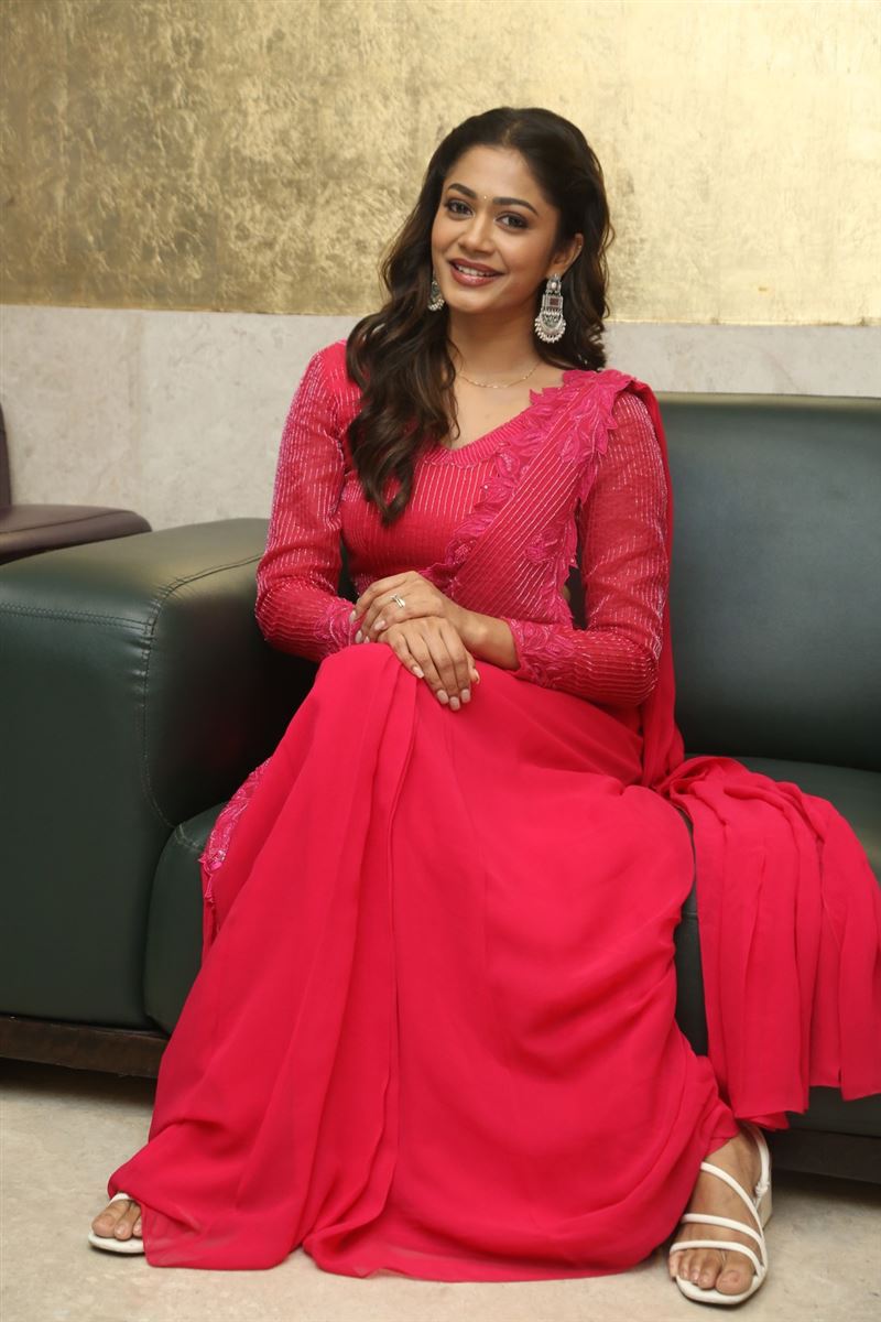 Telugu Actress Payal Radhakrishna Stills in Red Dress